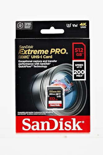 SanDisk 128GB Extreme PRO SDXC UHS-I Memory Card - C10, U3, V30, 4K UHD, SD Card - SDSDXXD-128G-GN4IN